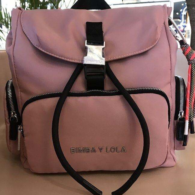 พร้อมส่ง-bimba-y-lola-nylon-กระเป๋าเป้สะพายหลัง-ลําลอง-แต่งหัวเข็มขัด-ขนาดกลาง-เรียบง่าย-2023