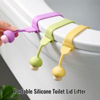 【LZ】▼✣▣  Silicone Toilet Seat Lifting Handle levantadores para a maioria dos banheiros Pad Cover Evite tocar fácil de instalar 85LC 2pcs