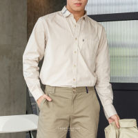 TWENTYSECOND เสื้อเชิ้ตแขนยาว ปกป้าน แต่งริบบิ้น รุ่น Glen Ribbon shirt - สีเบจ / Beige