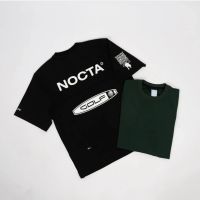 Nocta เสื้อยืดกอล์ฟแขนสั้นสำหรับผู้ชายและผู้หญิง, เสื้อยืดไนลอนพิมพ์ลายคอกลมแขนสั้นสำหรับตีกอล์ฟ