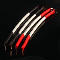 【HOT】 4pcs Speaker Bridge/Jumper Audio Cable 5N OCC Silver Plated Jumper Bridge Cable Y Spade to Y Spade Plug speaker jumper wire