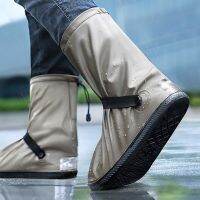 1 Pair Rainproof Shoes Cover Thick Waterproof Reusable Motorcycle Cycling Bike Camping Hiking Rain Boot Shoes Cover PVC Material Rain Boots