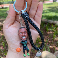 CKN Resin Model Doll Toy NBA Basketball Star Doll Creative Key Chain Key Chain Car Decoration Birthday Gift