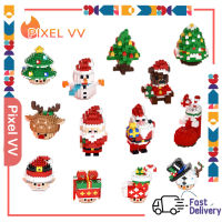 Christmas Series Santa Mini Building Blocks Snowman Christmas Tree Assembled Micro Bricks Toys ตกแต่งคริสต์มาสสำหรับ Lego