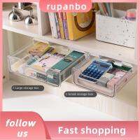 RUPANBO039392692 พลาสติกทำจากพลาสติก ขาตั้งไม้ลิ้นชัก ใต้โต๊ะทำงาน โปร่งใสโปร่งใส ที่จัดระเบียบใต้โต๊ะลิ้นชัก แบบพกพาได้ ที่ซ่อนอยู่ กล่องเก็บของตั้งโต๊ะด้วยตนเอง ออฟฟิศสำหรับทำงาน