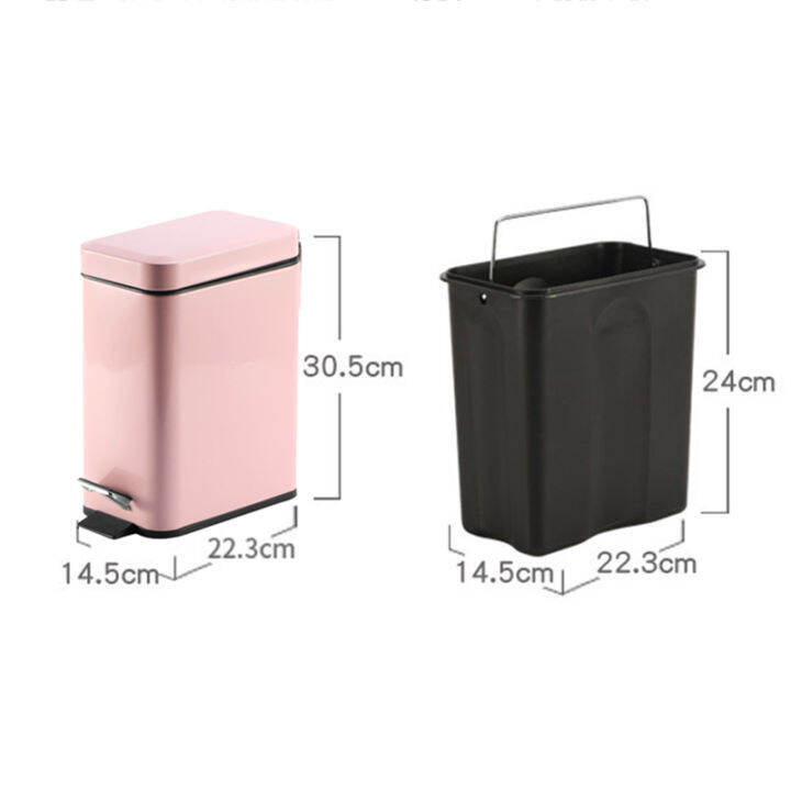 2021new-can-step-trash-silent-5l-rectangular-stainless-kitchen-waste-steel-bin-for-bathroom-kitchen-living-room-office-trash-bin