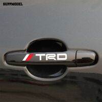 4Pcs TRD Logo Handle Reflektif untuk Dekorasi