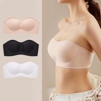 【LZ】✙♤  Sutiã sem alças para mulheres bralette sem costura sutiã push up roupa interior invisível lingerie sem fio sutiãs de casamento top de tubo