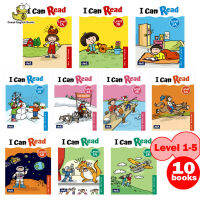 หนังสือหัดอ่านภาษาอังกฤษ  I Can Read Level 1-5 (10 Books) นื้อหาหลากหลาย ทั้งนิทานแสนสนุก เรื่องเล่า คำคล้องจองและสารคดี