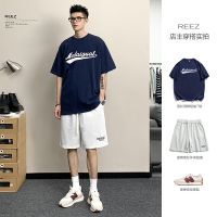 ✻▽ [The owner wears it] American trendy brand short-sleeved T-shirt mens summer high-quality printed couple bottoming shirt