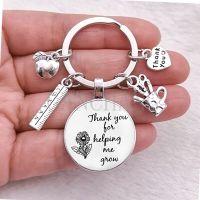 【DT】Pen Holder charm Keychain Thank you teacher for helping me grow Fashion Accessories Thanksgiving Teachers  Day Gift hot