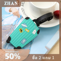 ZHAN ป้ายห้อยกระเป๋าทำจากซิลิคอนแฟชั่นใหม่อุปกรณ์เสริมสำหรับกระเป๋าเดินทางแบบพกพาป้ายกระเป๋าสไตล์การ์ตูนสำหรับเด็กผู้หญิงเด็กผู้ชายที่ใส่บัตร