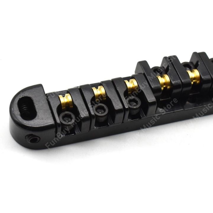 roller-tune-o-matic-guitar-bridge-with-2-studs-for-lp-electric-guitar-guitarra-parts-accessories-silver-black