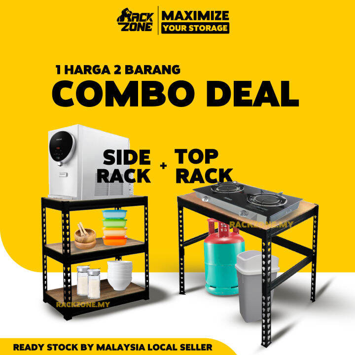 RACKZONE Rak Dapur Gas Serbaguna Kitchen Rack Shelf Rak Besi Bertingkat
