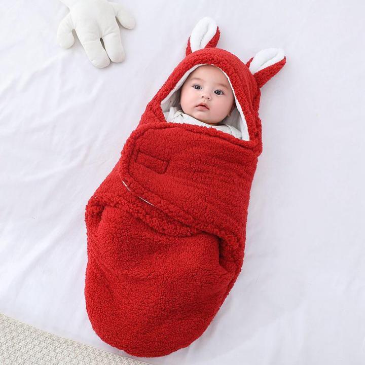 bm-ผ้าห่มห่อทารกแรกเกิดหนา3-6เดือนแพ็คชุดเครื่องนอนทารกถืออุปกรณ์ป้องกันการตกใจห่อทารกฤดูใบไม้ร่วงและฤดูหนาว0