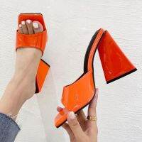 แฟชั่นรองเท้าแตะขนาดใหญ่มีสีสัน 4.13 นิ้ว (ขนาด 35-41) สําหรับผู้หญิง