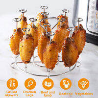 Air Fryer Rack อุปกรณ์เสริม BBQ เครื่องมือย่างถาดตะกร้าขาตั้งย่างเนื้อผู้ถืออาหารเครื่องมือสำหรับใช้ในครัวเรือน Picnic Camping Kitchen