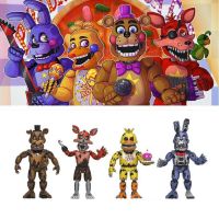 NHSFUZXX พีวีซี ฝันร้าย FNAF ตกแต่งรถ หมีเฟรดดี้ ของเล่นรูป Chica โมเดลตัวเลข รูปการกระทำ ห้าคืนที่เฟรดดี้ โมเดลสะสม