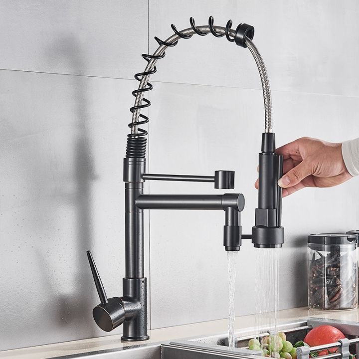 blackend-spring-kitchen-faucet-pull-out-side-sprayer-dual-spout-single-handle-mixer-tap-sink-faucet-360-rotation-kitchen-faucets