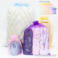 【YF】☏◇✲  5PCS Organza Large Size Oversized Wedding Pouches Jewely Goodie Chocolate Storage