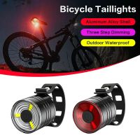 Multi Lighting Modes Bicycle Light Brake Bike Tail Lamp Waterproof LED Night Riding Warning Light With Aluminum Alloy Head