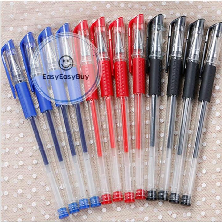 ปากกาเจล-รุ่นยอดนิยม-0-5-มม-สีน้ำเงิน-แดง-ดำ-ปากกา-ปากกาคลาสสิก-ชำระปลายทางได้-สีน้ำเงิน-แดง-ดำ-ปากกา-ez99