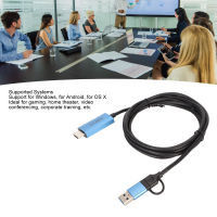 USB ตัวแปลง HD อะแดปเตอร์ USB3.0เป็นมัลติมีเดียเอชดีสายเคเบิลอเนกประสงค์ปลั๊กแอนด์เพลย์สีฟ้า6.6ft 5Gbps สำหรับแล็ปท็อปสำหรับโปรเจคเตอร์