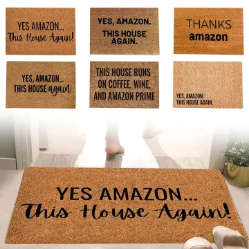 Funny Letter Print Doormat Non-Slip Resist Dirt Door Rugs for