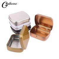 【CW】✔∏∋  Metal Hinged Tin With Lid Rectangular Small Storage Pill Cases ForHome Organizer