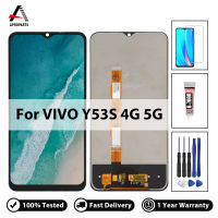 6.58 "Original สำหรับ VIVO Y53S V2111A V2058 4G 5G จอแสดงผล LCD Touch Screen Digitizer Assembly Repacement อะไหล่แผงสัมผัสคุณภาพสูงไม่มี Dead Pixel