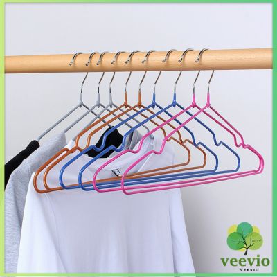 Veevio ไม้แขวนเสื้อ ไม้แขวนหุ้มซีลีโคนกันลื่น ราคา 1 ชิ้น Non-slip hanger for 1pcs สปอตสินค้า