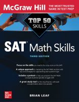 หนังสืออังกฤษใหม่ Top 50 SAT Math Skills, Third Edition (3RD) [Paperback]