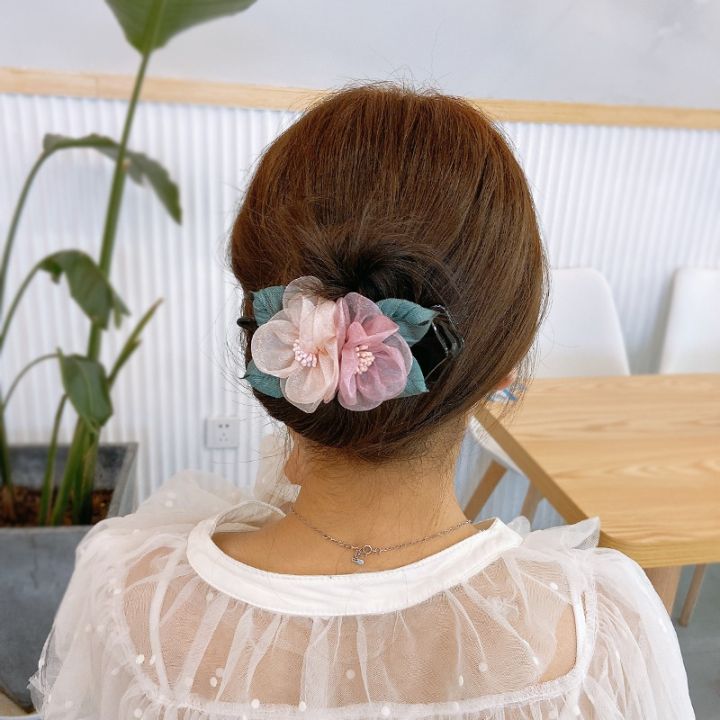 new-flower-silk-yarn-cloth-art-duck-beak-three-tooth-clip-pan-hair-clip-pan-hair-clip-fashion-exquisite-headdress