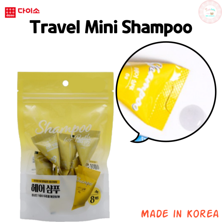 Daiso Korea Mini Travel Sampo Sekali Pakai Sampo Portable Sampo Dibuat