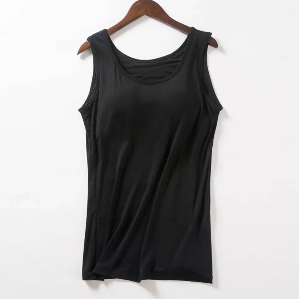 Women's Camisole Yoga Tanks Tops with Built-in Shelf Bra Soft