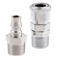 2pcs SM40 PM40 Pneumatic Part Euro Air Line Hose Compressor Connector Quick Release 1/2 quot; BSP Male Thread Coupler Fittings Tools