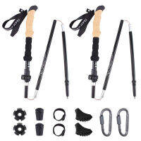 1Pcs 2Pcs ไม้เท้าพับได้ Trekking เสา Ultralight อลูมิเนียมอัลลอยด์เดินป่าพับ Nordic Walking Pole Telescopic Crutch