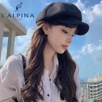 LALPINA หมวกตัวอักษรจิตรกร D หมวกเบเร่ต์สไตล์อังกฤษย้อนยุคแฟชั่นหมวกแปดเหลี่ยมรุ่นใหม่ฤดูใบไม้ผลิและฤดูใบไม้ร่วง