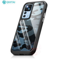 QIVITAI เคสป้องกันโทรศัพท์กันตกกันแรงกระแทกลายพรางโปร่งแสงสำหรับ Xiaomi 12T 12T Pro