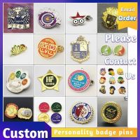 【DT】hot！ Customize badge lapel pin Custom make brooche collar pins Personalized badge free design