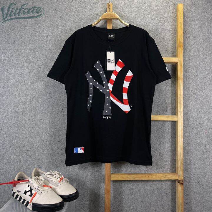 KAOS BAJU NEW ERA NEW YORK YANKEES AMERICAN FLAG | Lazada Indonesia