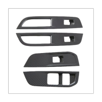 For MG 4 MG4 EV Mulan 2023 Car Window Control Lift Switch Panel Cover Trim Decoration Accessories - ABS Carbon Fiber