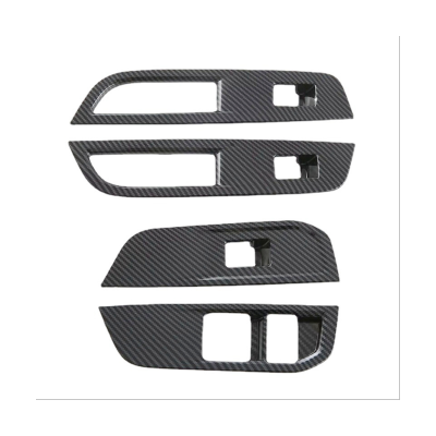 For MG 4 MG4 EV Mulan 2023 Car Window Control Lift Switch Panel Cover Trim Accessories Parts - ABS Carbon Fiber