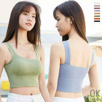 [ส่งเร็วพิเศษ!] Crop bra  655 ครอปบรา ผ้านิ่ม สามใส่สบาย บราแฟชั่น ดีไซน์สวย เสื้อสายเดี่ยว Crop top