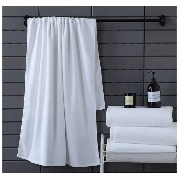1pcs HOTEL THICKER PLAIN White High Quality Bath Towel 100 Cotton(27X54INCHES) Lazada PH