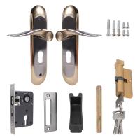 Indoor Household Door Handle for Home with Security Lock Key Set Aluminum Alloy