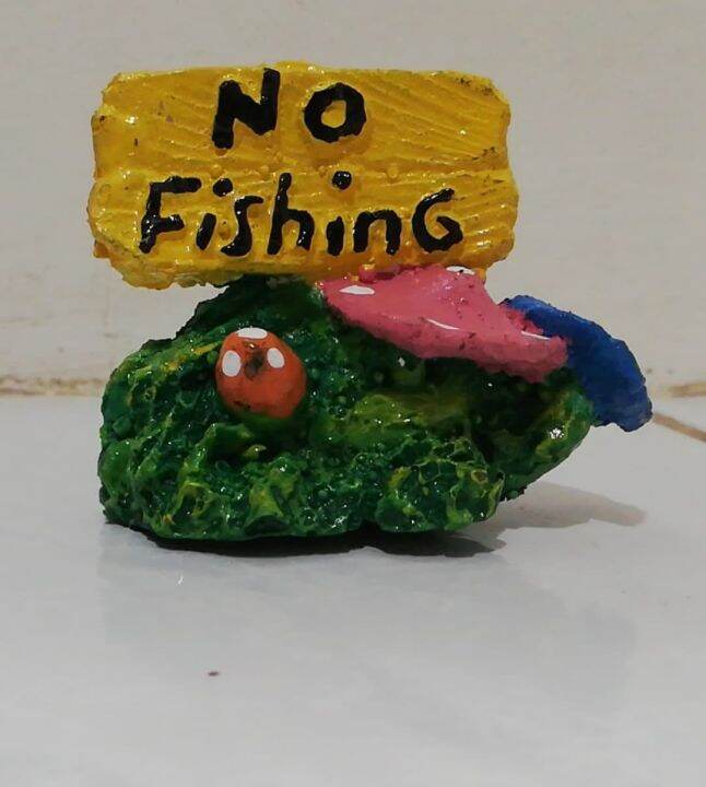 NO FISHING SIGN AQUARIUM DECOR | Lazada PH