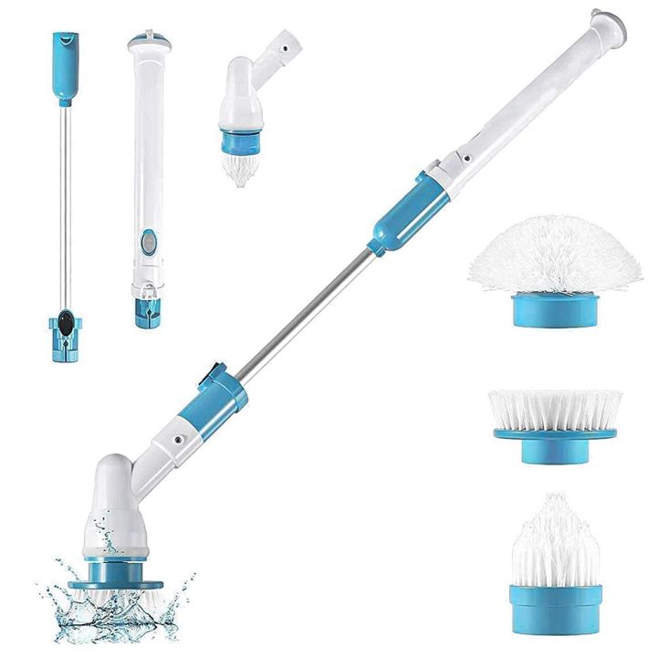 Turbo Scrub Electric Cleaning Brush Adjustable Waterproof Cleaner Charging Wireless  Clean Bathroom Kitchen Cleaning Tools Set