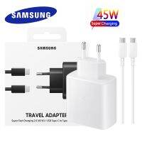 {KOLT Digital} 45W เครื่องชาร์จสำหรับ Samsung Z พับ3 Super Fast Charge EU Adapter 5A Type C สาย Pd PPS การชาร์จอย่างรวดเร็วสำหรับ Galaxy Note 10 Plus 20