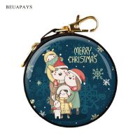 4pcs Candy Box Pendant Coin Purse Whole Family Happy New Year Merry Christmas Xmas Gift Accessories Party Favors Trolley Deco Storage Boxes